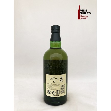 HAKUSHU - SINGE MALT - 12 ANS -  43° - 70CL - JAPON