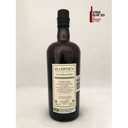 RHUM THE HAMPDEN - GREAT HOUSE - 2020- 59° - 70CL