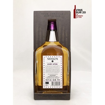 RHUM NEISSON - PROFIL 105 - BIO - 53.3° - 70CL - MARTINIQUE