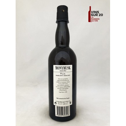 RHUM MONYMUSK - COLUMN STILL - 9 ANS - 2010 - 62° - 70CL - JAMAÏQUE