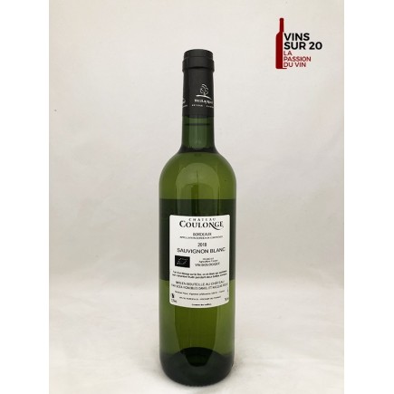 CHÂTEAU COULONGE - SAUVIGNON BLANC - 2018